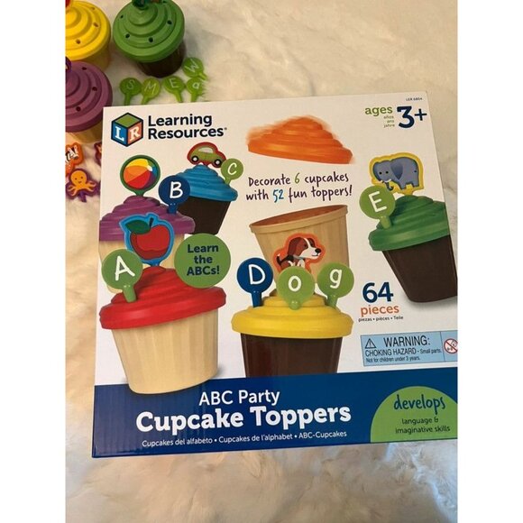 Children’s Learning Game “ ABC Party Cupcake Toppers” - Picture 4 of 5